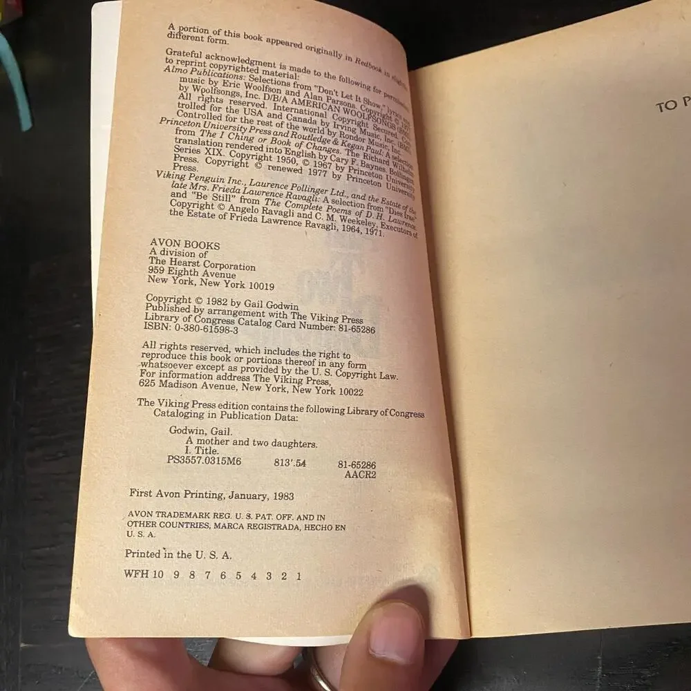 Mother and Two Daughters by Gail Goodwin (1983, Mass Market)